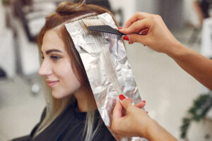 Professional hair color and highlights service